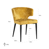 Stoel Taylor mustard fusion (Fusion mustard 06) van Richmond Interiors – Luxe comfort op maat van PureWonen. Vraag naar de beste prijs.
