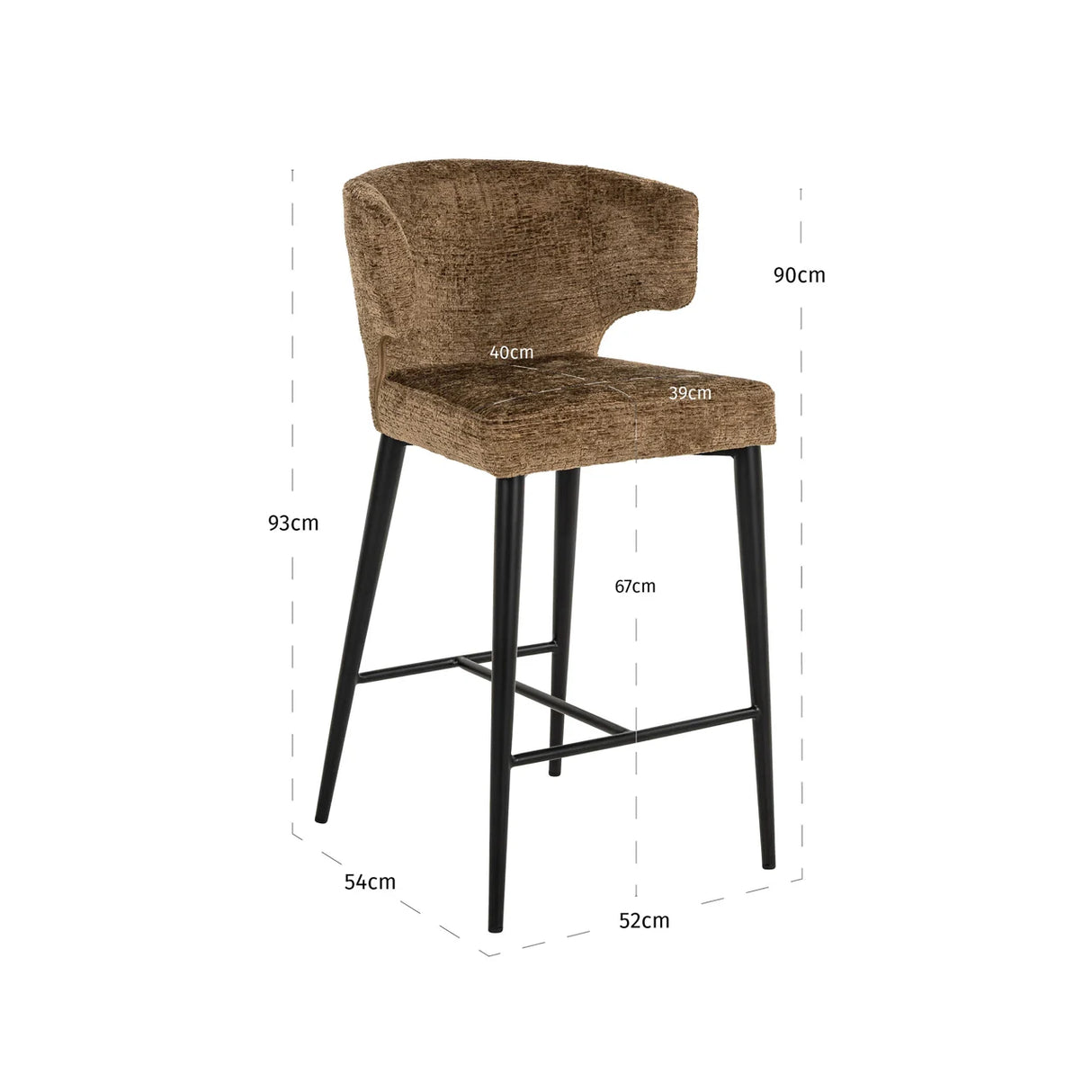 Counterstoel Taylor brandy fusion fire retardant