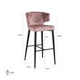 Barstoel Taylor pale fusion (Fusion pale 200) van Richmond Interiors – Luxe comfort op maat van PureWonen. Vraag naar de beste prijs.