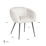 Stoel Ruby cream fusion (Fusion cream 02) van Richmond Interiors – Luxe comfort op maat van PureWonen. Vraag naar de beste prijs.