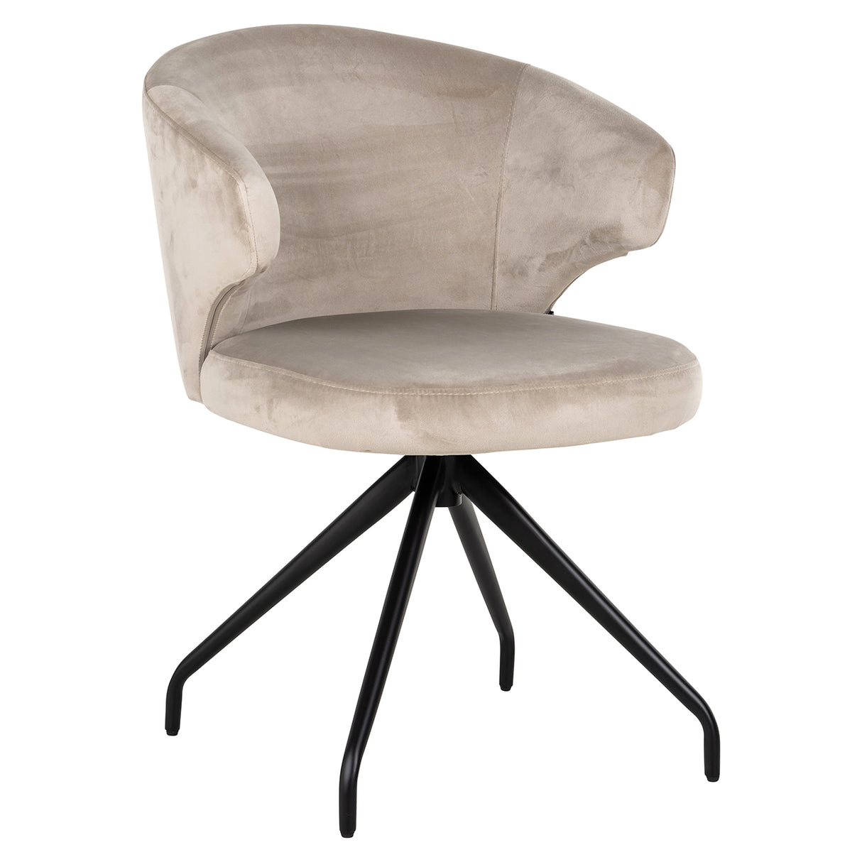 Draaistoel Milly khaki velvet (Quartz Khaki 903) van Richmond Interiors – Luxe comfort op maat van PureWonen. Vraag naar de beste prijs.