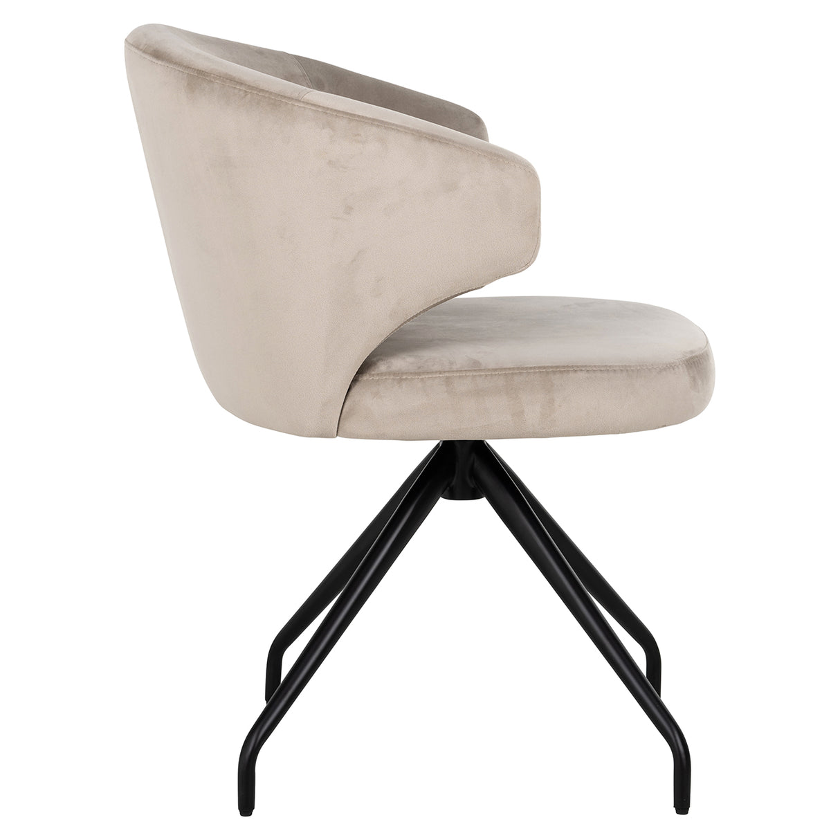 Draaistoel Milly khaki velvet (Quartz Khaki 903) van Richmond Interiors – Luxe comfort op maat van PureWonen. Vraag naar de beste prijs.