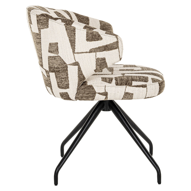 Draaistoel Milly moss graffic (Moss graffic) van Richmond Interiors – Luxe comfort op maat van PureWonen. Vraag naar de beste prijs.