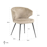 Stoel Xandra desert fusion fire retardant (FR-Fusion 109 desert) van Richmond Interiors – Luxe comfort op maat van PureWonen. Vraag naar de beste prijs.