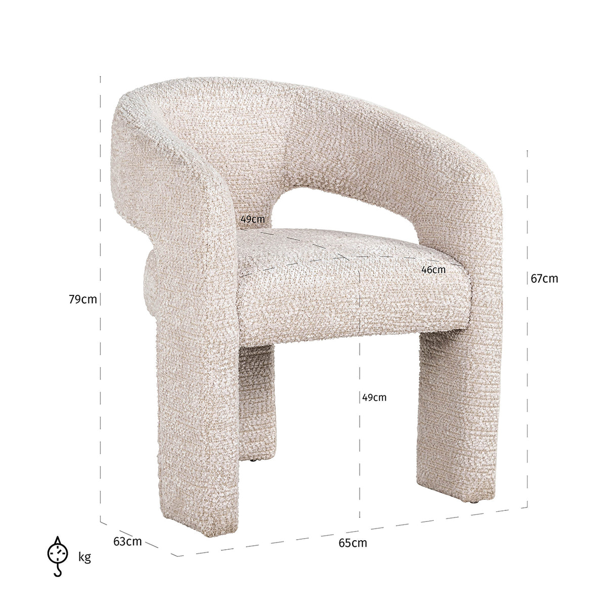 Stoel Belle lovely cream fire retardant (Be Lovely 11 Cream) van Richmond Interiors – Luxe comfort op maat van PureWonen. Vraag naar de beste prijs.