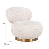Draaifauteuil Jace lovely cream (Be Lovely 11 Cream) van Richmond Interiors – Luxe comfort op maat van PureWonen. Vraag naar de beste prijs.