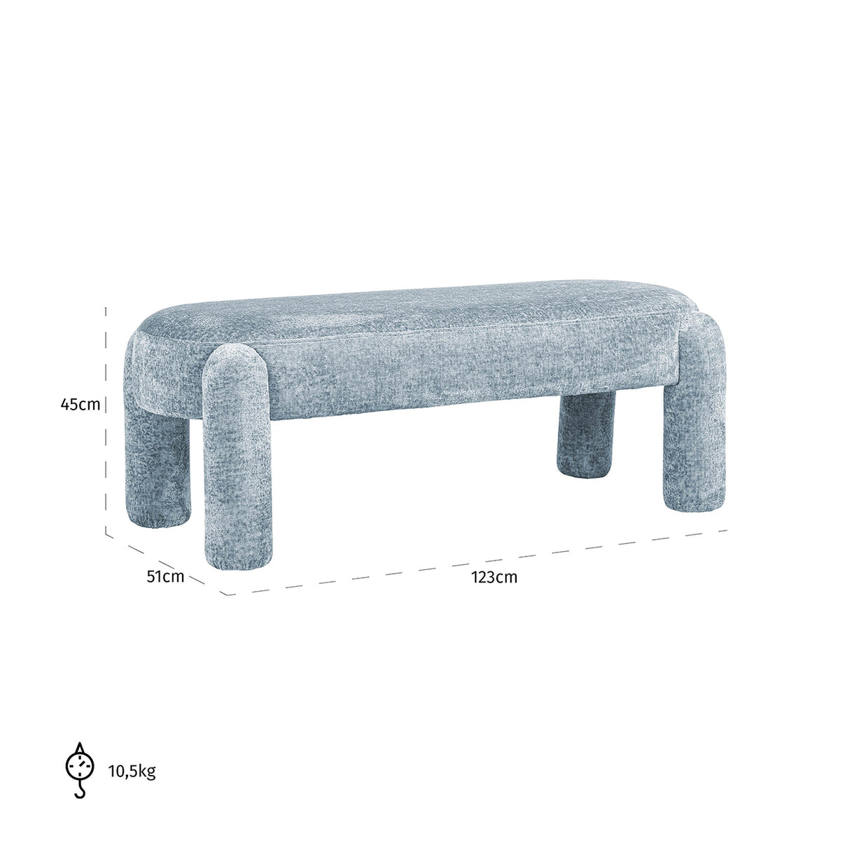 Bank Holly light blue chenille (Bergen 602 Light blue Chenille) van Richmond Interiors – Luxe comfort op maat van PureWonen. Vraag naar de beste prijs.