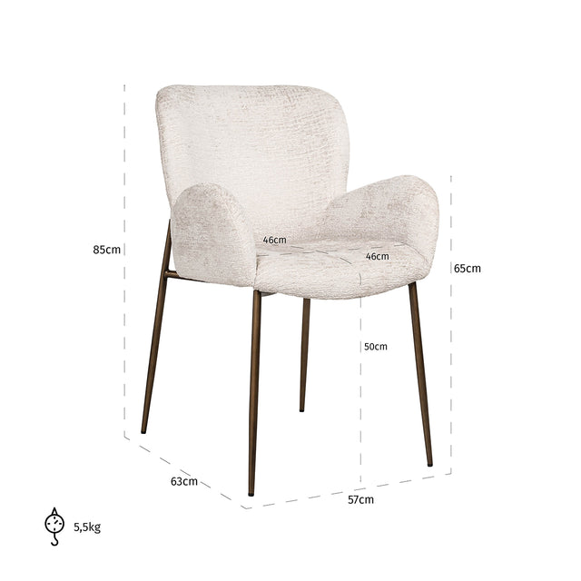 Stoel Amber cream fusion fire retardant (FR-Fusion 02 Cream) van Richmond Interiors – Luxe comfort op maat van PureWonen. Vraag naar de beste prijs.