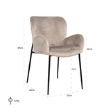 Stoel Amber khaki velvet fire retardant (FR-Quartz 903 Khaki) van Richmond Interiors – Luxe comfort op maat van PureWonen. Vraag naar de beste prijs.