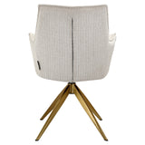 Draaistoel met arm Dakota beige chenille (Niagara 902 beige Chenille) van Richmond Interiors – Luxe comfort op maat van PureWonen. Vraag naar de beste prijs.