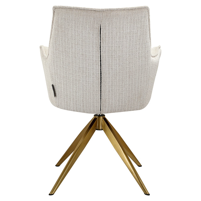 Draaistoel met arm Dakota beige chenille (Niagara 902 beige Chenille) van Richmond Interiors – Luxe comfort op maat van PureWonen. Vraag naar de beste prijs.