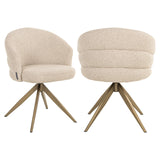 Eetkamerstoel Zendaya biscotti swivel fire retardant