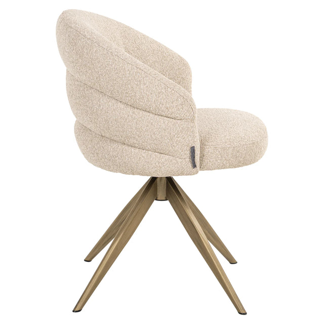 Eetkamerstoel Zendaya biscotti swivel fire retardant