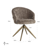 Draaistoel Zendaya stone chenille (Niagara 104 Stone Chenille) van Richmond Interiors – Luxe comfort op maat van PureWonen. Vraag naar de beste prijs.