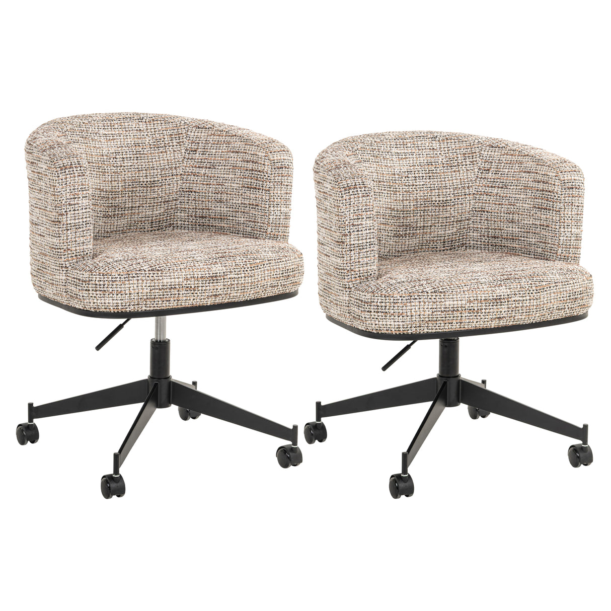 Eetkamerstoel Rochenne trendy nature swivel on wheels