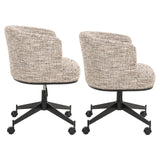 Eetkamerstoel Rochenne trendy nature swivel on wheels