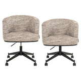 Eetkamerstoel Rochenne trendy nature swivel on wheels