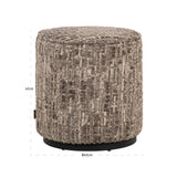 Poef & Voetenbank Lexie brown labyrinth 45Ø