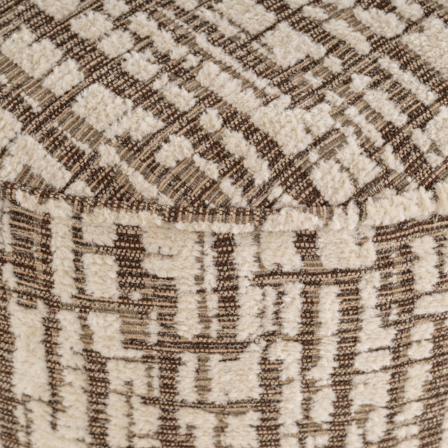 Poef & Voetenbank Lexie cream 70Ø