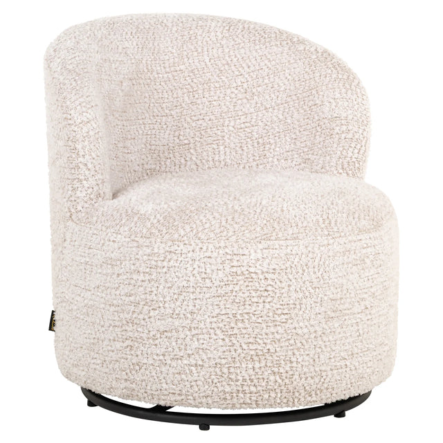 Lounge stoel Jackie lovely cream swivel kids