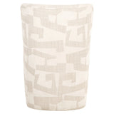Eetkamerstoel Lorain beige graffic on wheels