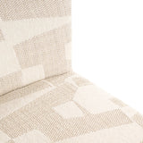 Eetkamerstoel Lorain beige graffic on wheels