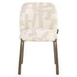 Eetkamerstoel Lana beige graffic (Set of 2)