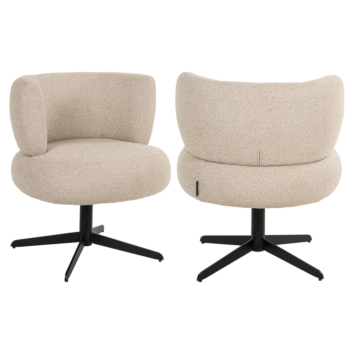 Eetkamerstoel Alexis biscotti swivel van Richmond Interiors – Luxe comfort op maat van PureWonen. Vraag naar de beste prijs.