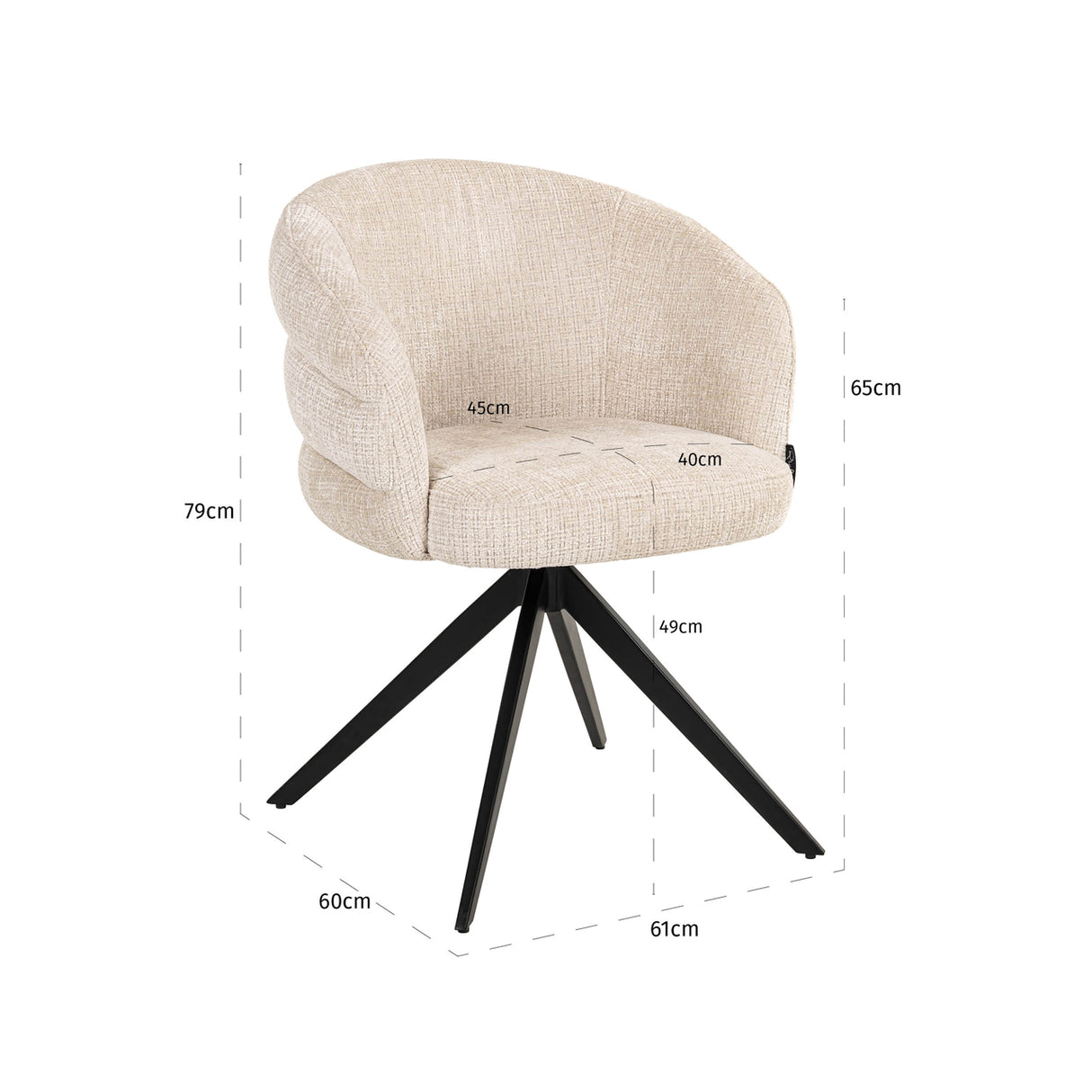 Eetkamerstoel Serenity niagara beige swivel fire retardant van Richmond Interiors – Luxe comfort op maat van PureWonen. Vraag naar de beste prijs.