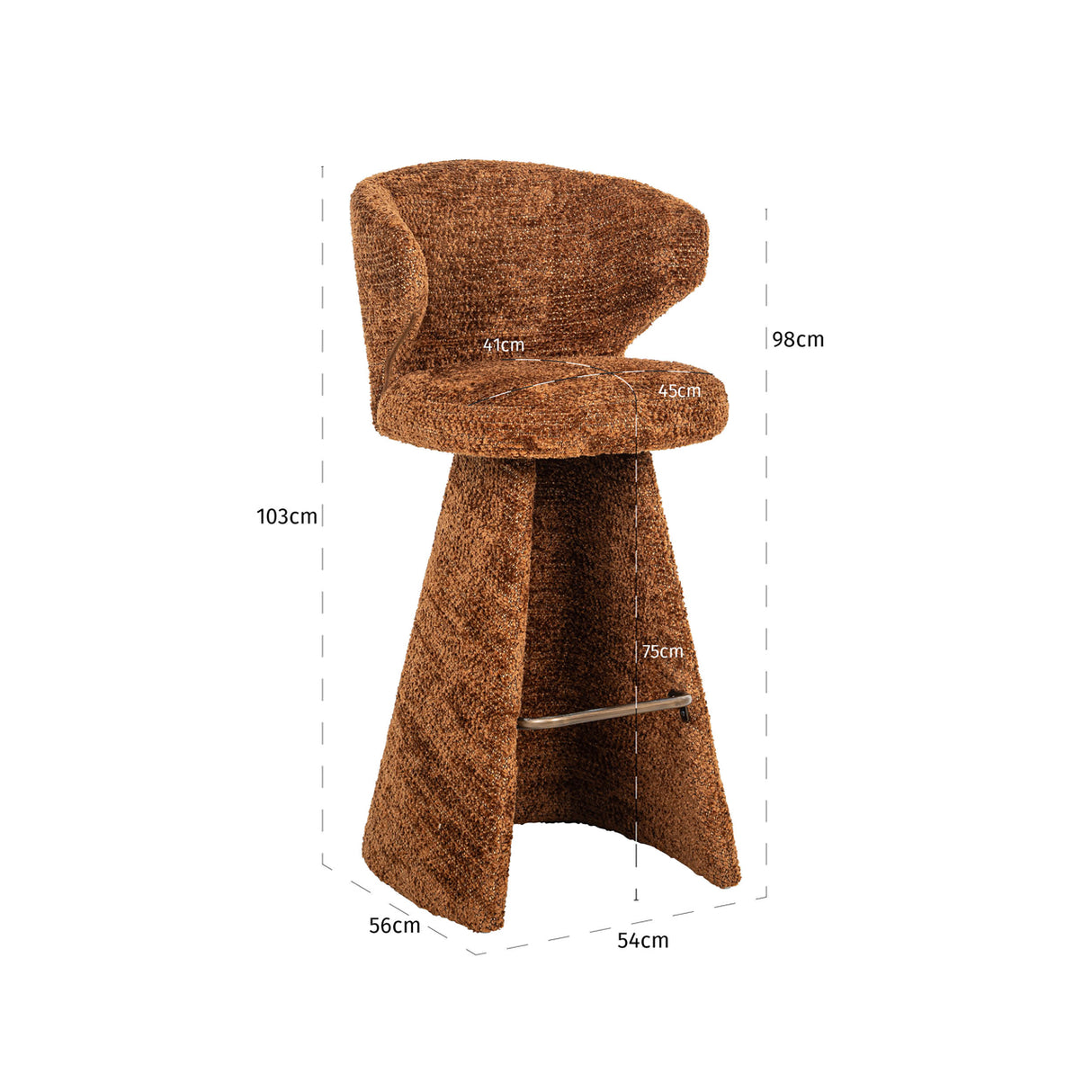 Barstoel Gatsbi lovely cinnamon