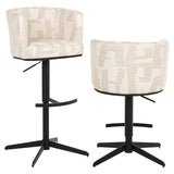 Bar/counterstoel Cheyenne beige graffic (Beige graffic) – Richmond Interiors