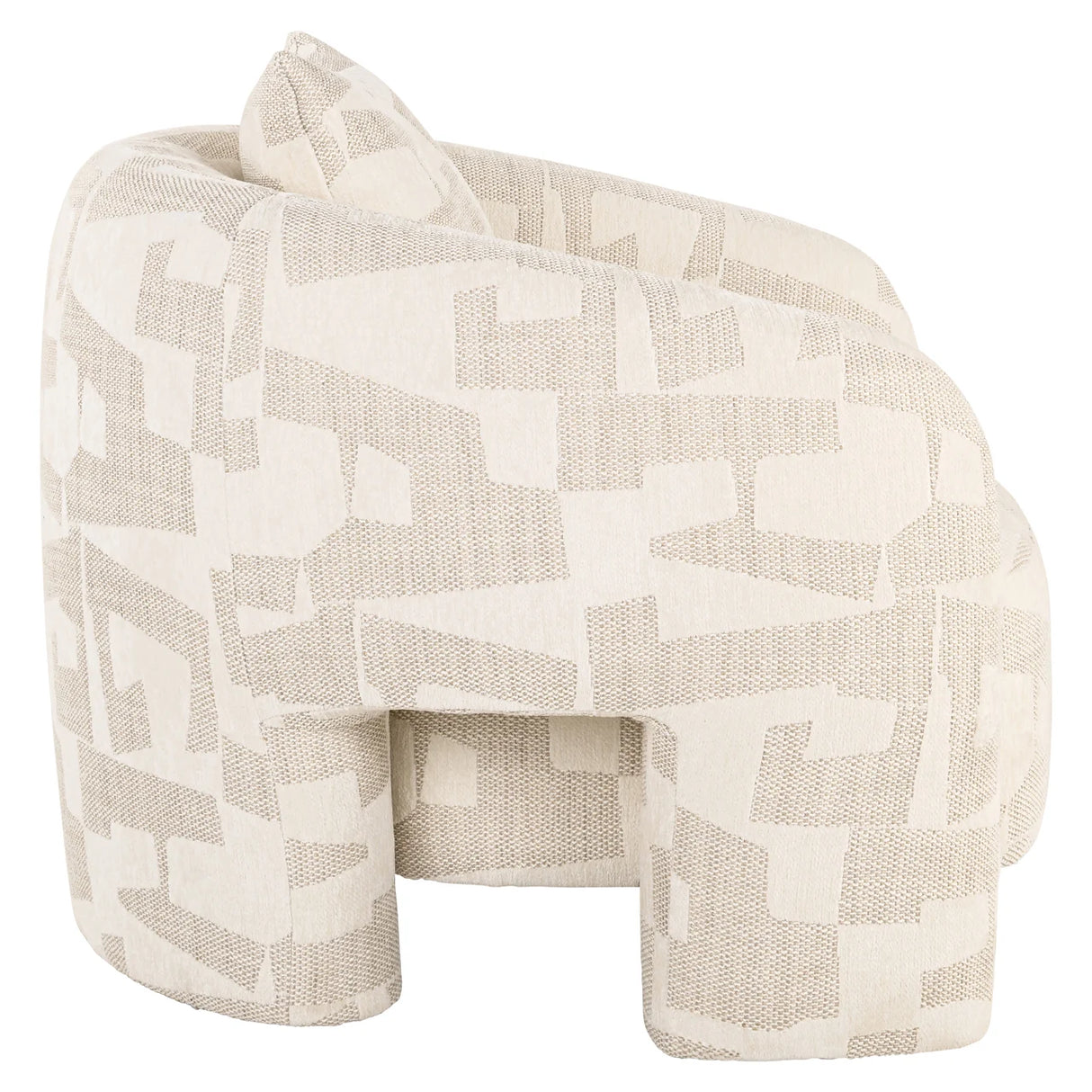 Lounge stoel Tuscany beige graffic