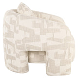 Lounge stoel Tuscany beige graffic