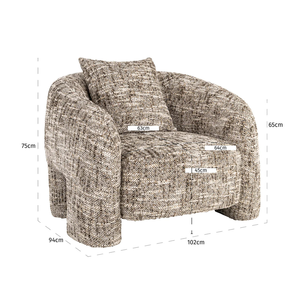 Lounge stoel Tuscany brown omara van Richmond Interiors – Luxe comfort op maat van PureWonen. Vraag naar de beste prijs.