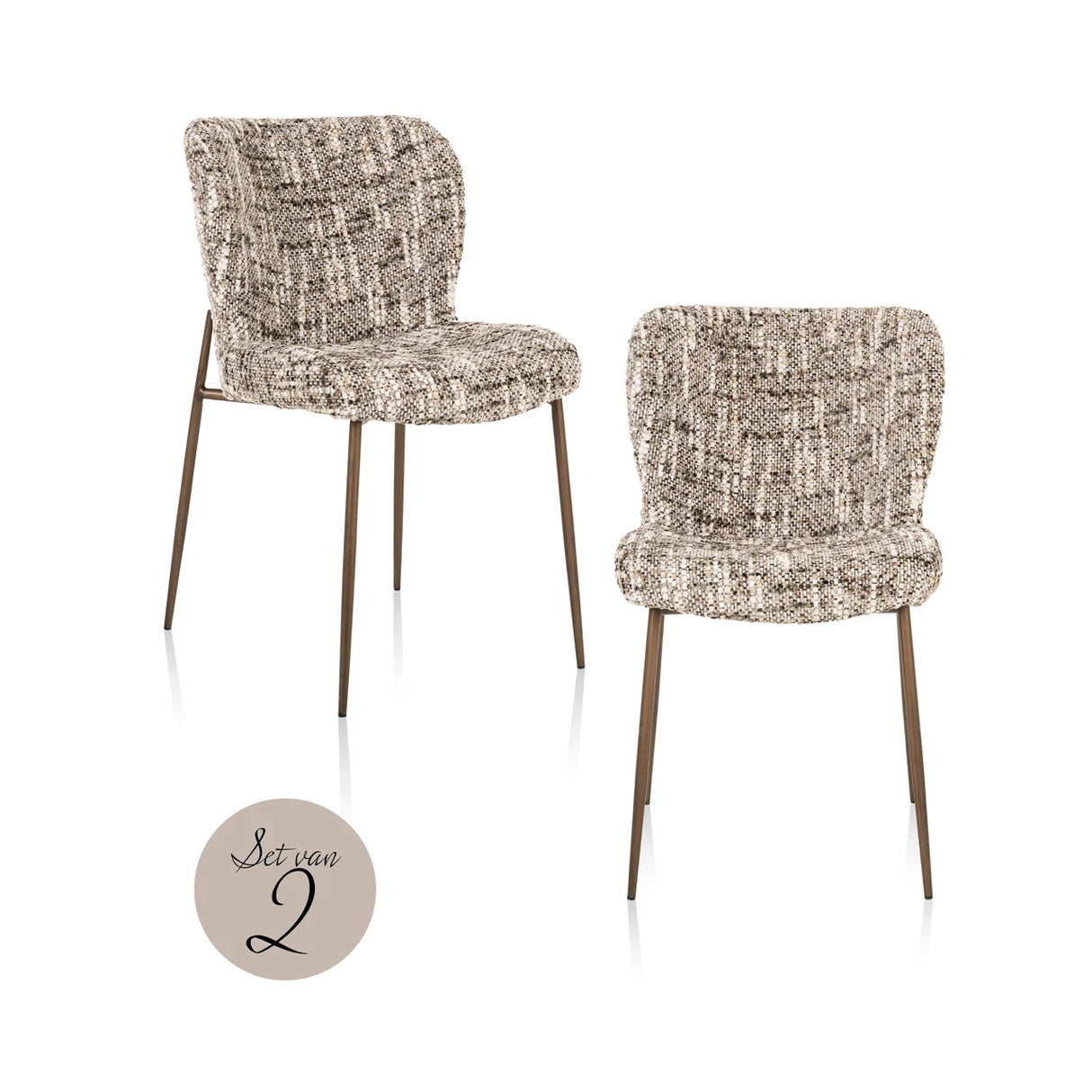 Eetkamerstoel Odarby brown omara (Set of 2)