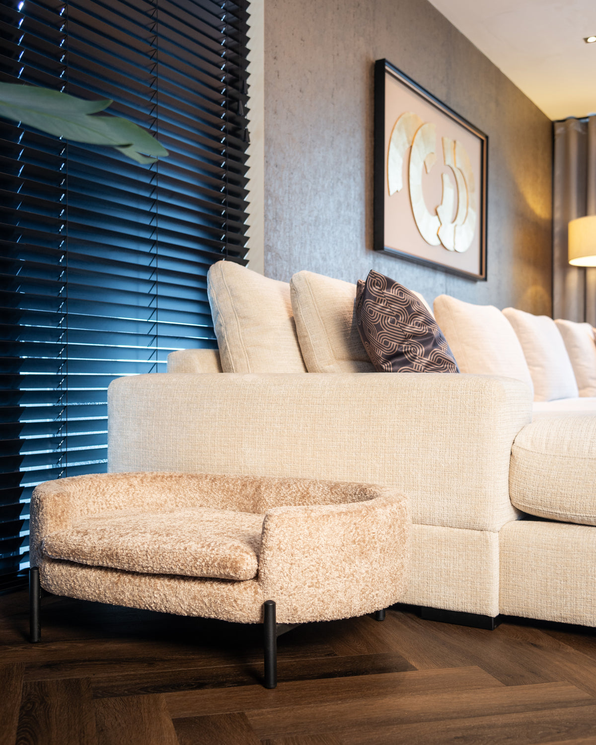 Hondenbed Dolly beige blockweave – Richmond Interiors (afbeelding 7)