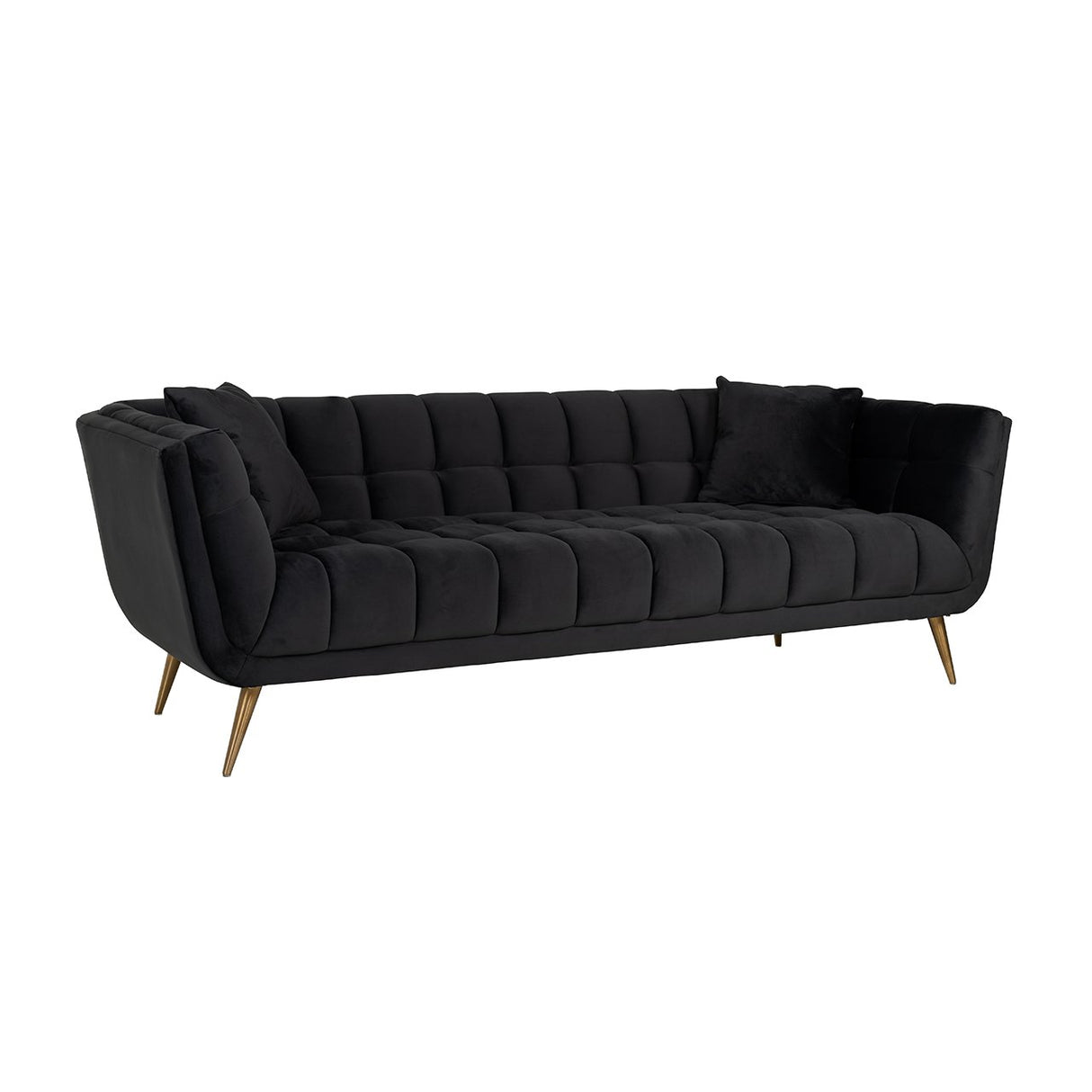 Bank Huxley Antraciet velvet / Brushed gold (Quartz Antraciet 801) van Richmond Interiors – Luxe comfort op maat van PureWonen. Vraag naar de beste prijs.