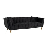 Bank Huxley Antraciet velvet / Brushed gold (Quartz Antraciet 801) van Richmond Interiors – Luxe comfort op maat van PureWonen. Vraag naar de beste prijs.