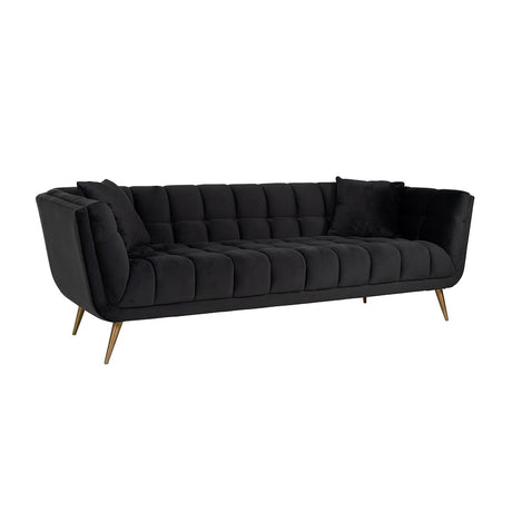 Bank Huxley Antraciet velvet / Brushed gold (Quartz Antraciet 801) van Richmond Interiors – Luxe comfort op maat van PureWonen. Vraag naar de beste prijs.