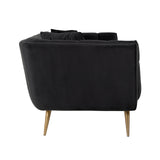 Bank Huxley Antraciet velvet / Brushed gold (Quartz Antraciet 801) van Richmond Interiors – Luxe comfort op maat van PureWonen. Vraag naar de beste prijs.