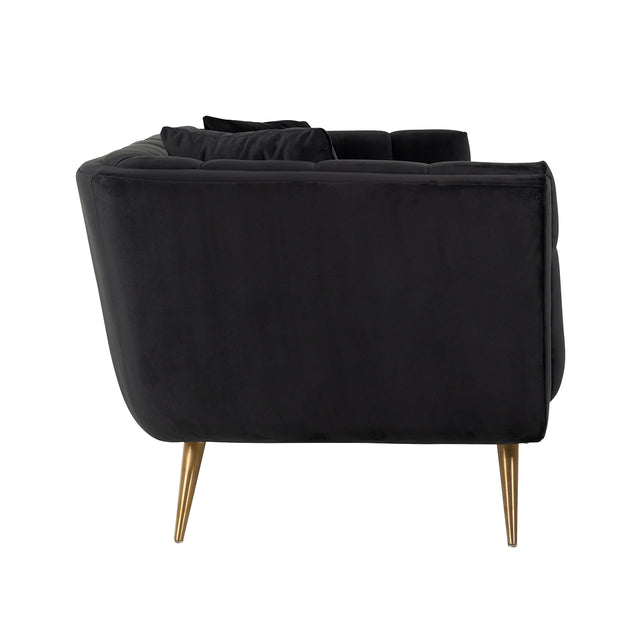 Bank Huxley Antraciet velvet / Brushed gold (Quartz Antraciet 801) van Richmond Interiors – Luxe comfort op maat van PureWonen. Vraag naar de beste prijs.
