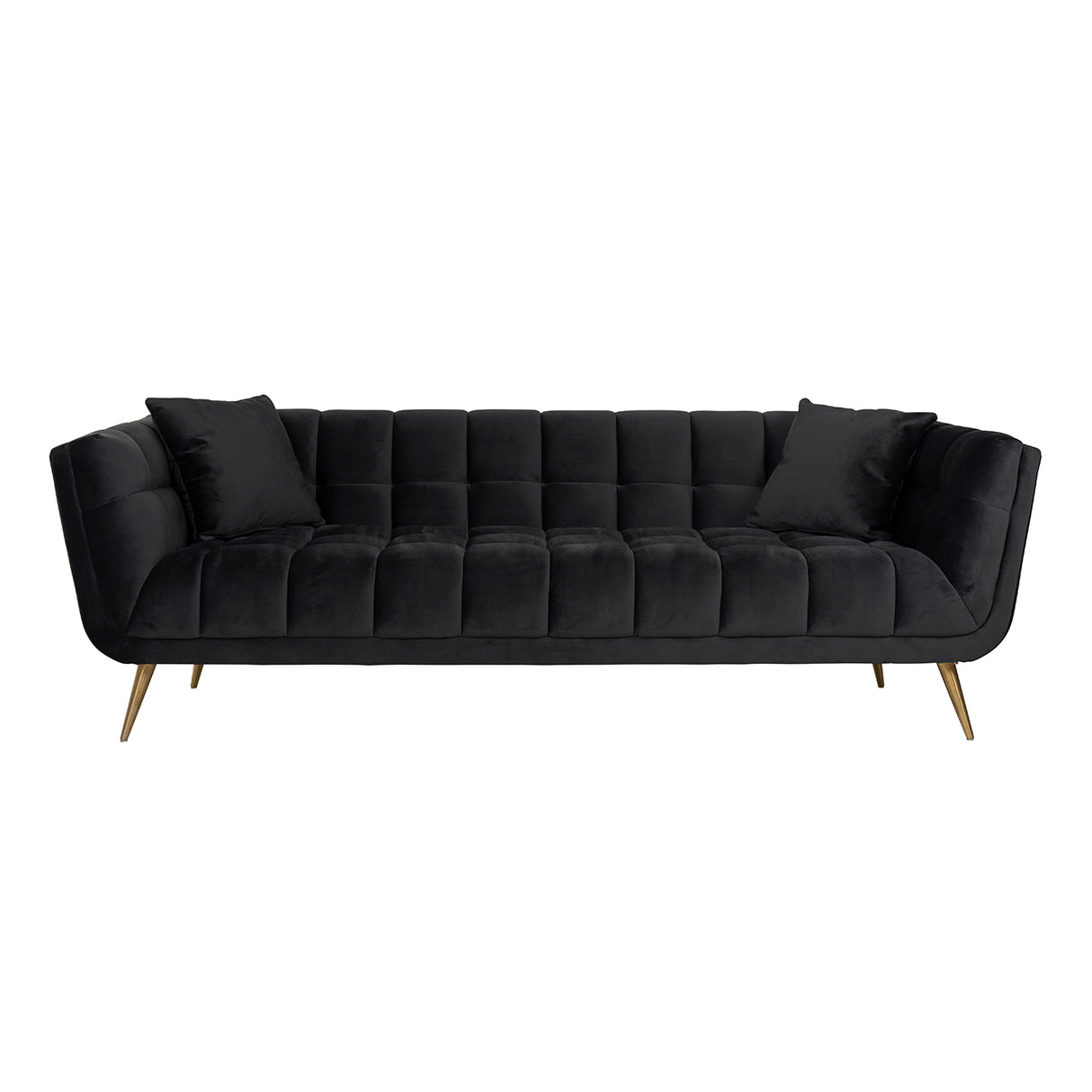 Bank Huxley Antraciet velvet / Brushed gold (Quartz Antraciet 801) van Richmond Interiors – Luxe comfort op maat van PureWonen. Vraag naar de beste prijs.