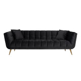 Bank Huxley Antraciet velvet / Brushed gold (Quartz Antraciet 801) van Richmond Interiors – Luxe comfort op maat van PureWonen. Vraag naar de beste prijs.