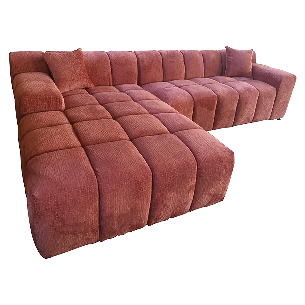 Sofa Cube 3-zits + lounge links (Fusion 92 Blush) van Richmond Interiors – Luxe comfort op maat van PureWonen. Vraag naar de beste prijs.