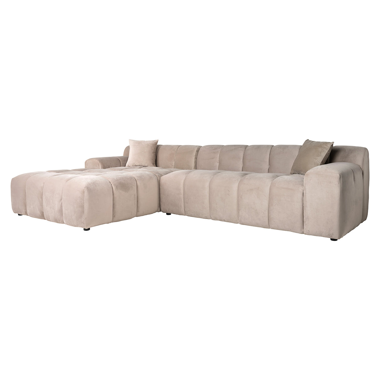 Bank Cube 3-zits + lounge links (Quartz Khaki 903) van Richmond Interiors – Luxe comfort op maat van PureWonen. Vraag naar de beste prijs.