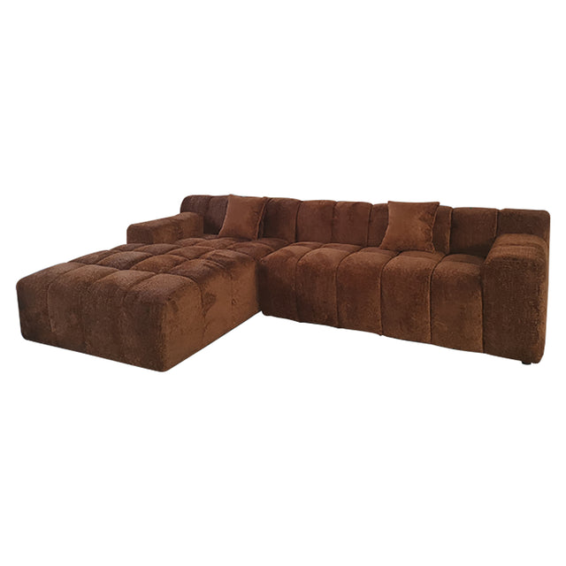 Sofa Cube 3-zits + lounge links (Be Lovely 603 Cinnamon) van Richmond Interiors – Luxe comfort op maat van PureWonen. Vraag naar de beste prijs.