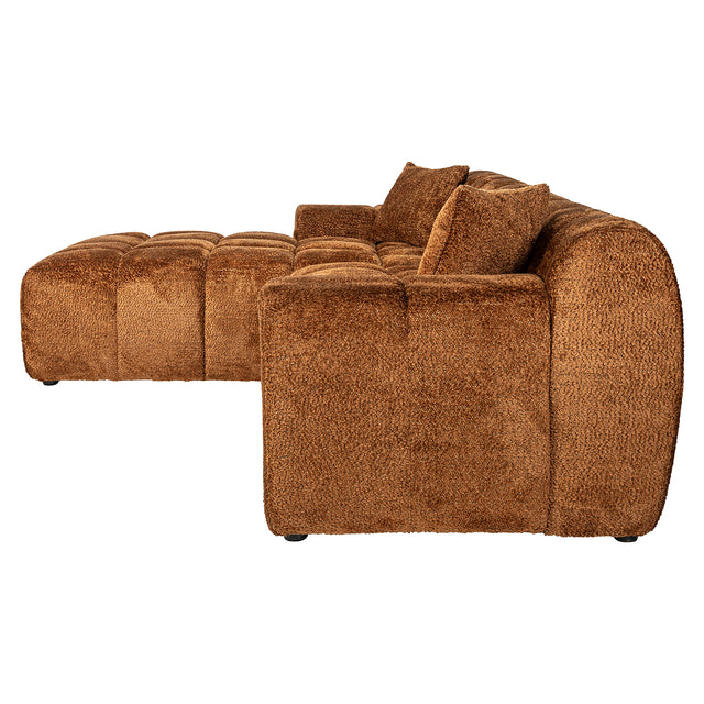 Sofa Cube 3-zits + lounge links (Be Lovely 603 Cinnamon) van Richmond Interiors – Luxe comfort op maat van PureWonen. Vraag naar de beste prijs.