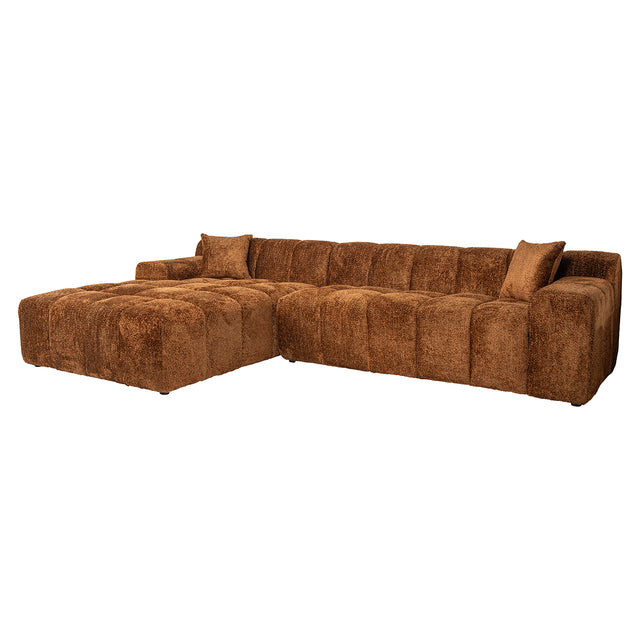 Sofa Cube 3-zits + lounge links (Be Lovely 603 Cinnamon) van Richmond Interiors – Luxe comfort op maat van PureWonen. Vraag naar de beste prijs.