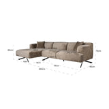 Bank Donovan 3-zits + lounge links (Bergen 104 taupe chenille) van Richmond Interiors – Luxe comfort op maat van PureWonen. Vraag naar de beste prijs.