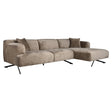 Bank Donovan 3-zits + lounge rechts (Bergen 104 taupe chenille) van Richmond Interiors – Luxe comfort op maat van PureWonen. Vraag naar de beste prijs.